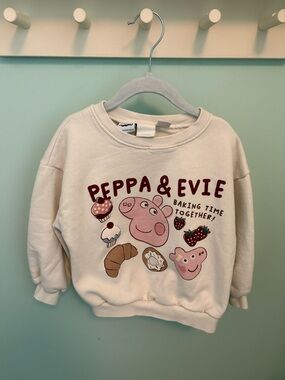 Zara Peppa Pig & Evie Cream Kids Sweatshirt